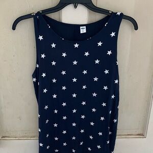 PATRIOTIC Navy Star-Patterned Women's Top Old Navy Sized L